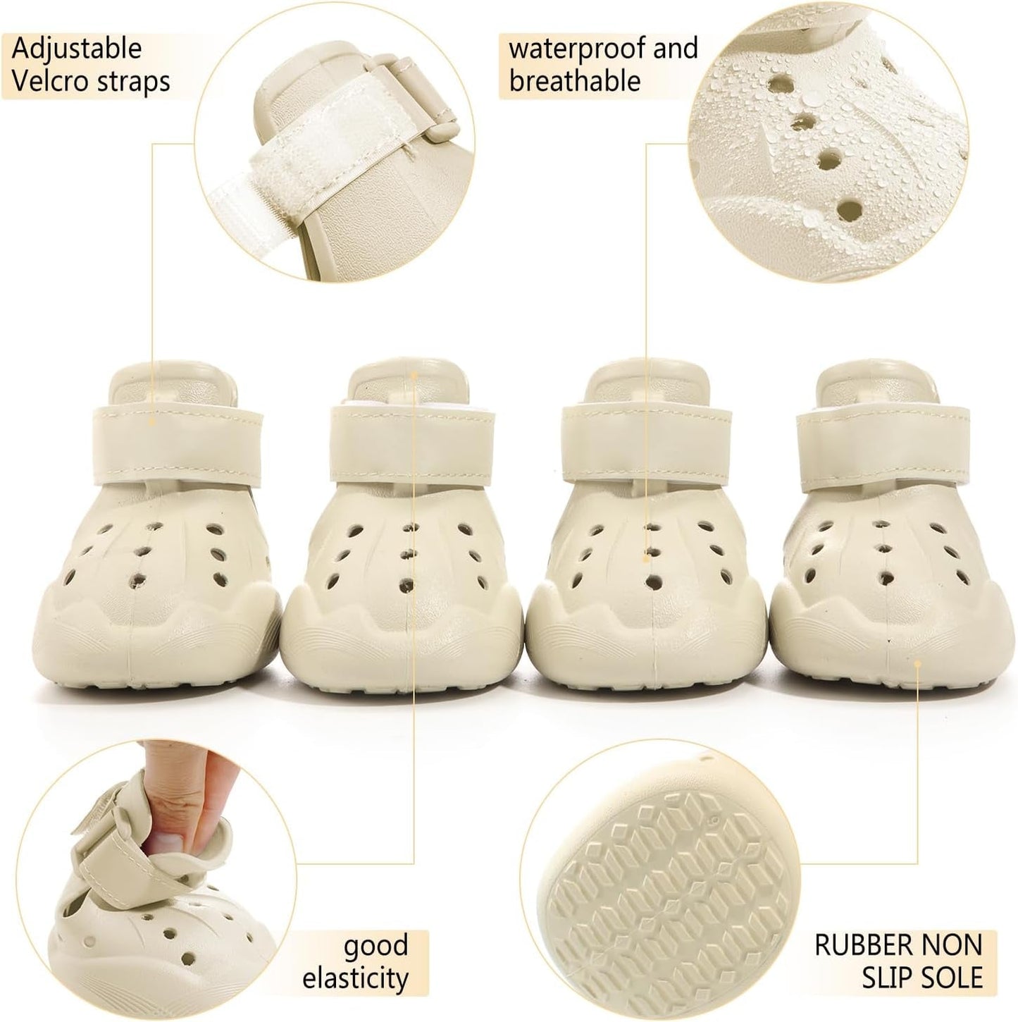 Indoor Dog Shoes for Paw Protection | Non-Slip, 4 Pack