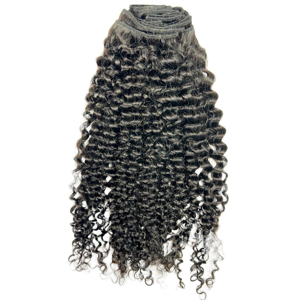 Textured Curly Clip-In 100% Human Hair Extensions