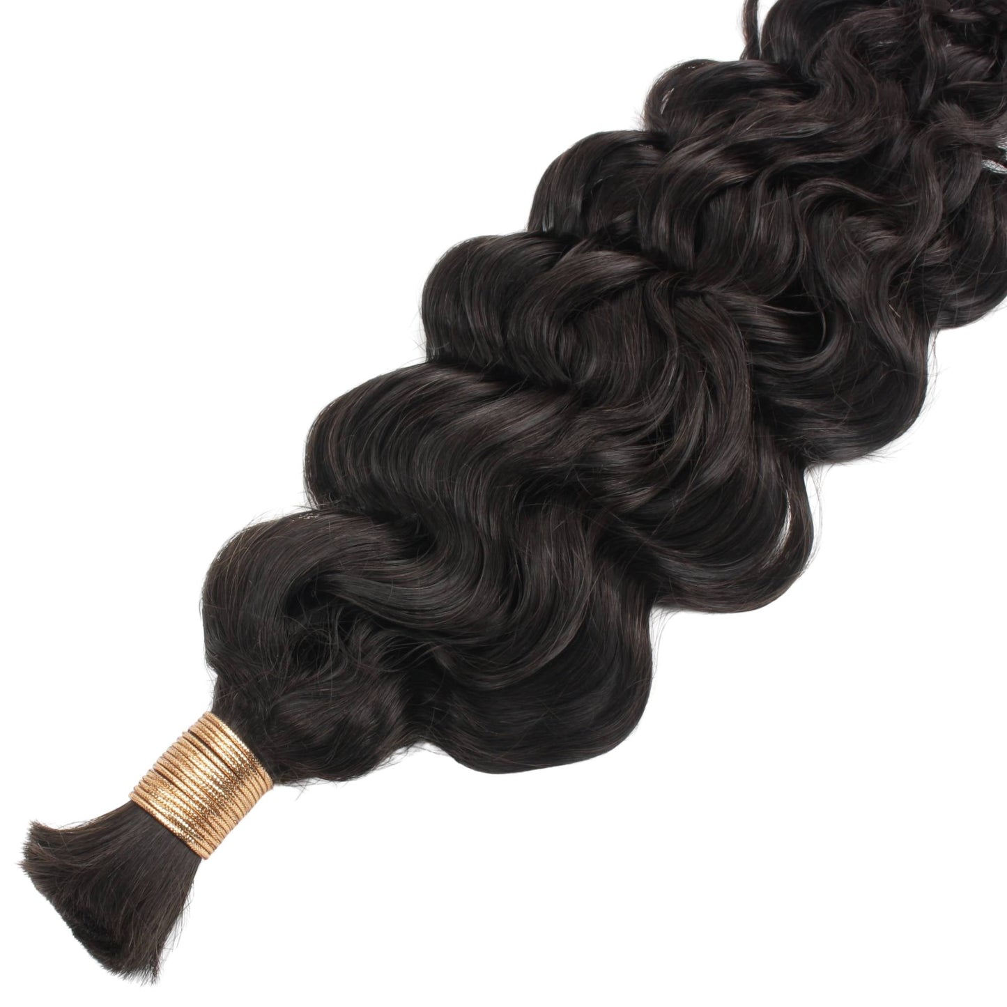 Natural 1B Beach Wave Bulk Braiding Hair