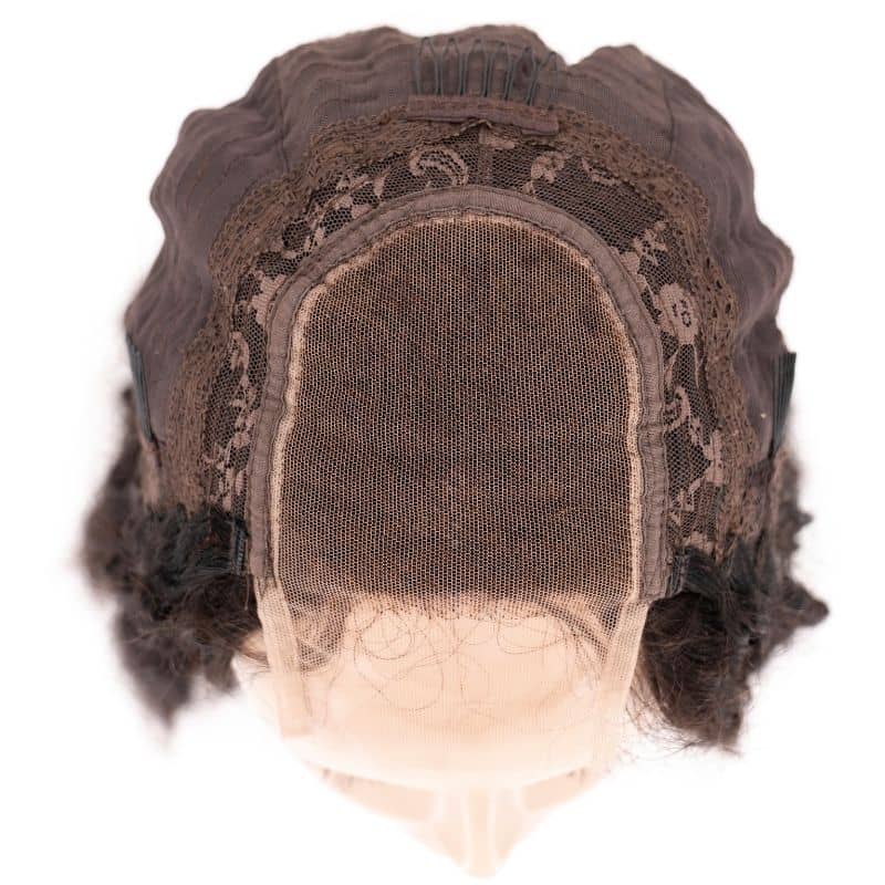 Textured Curly 4x4 Transparent Lace Human Hair Closure Wig
