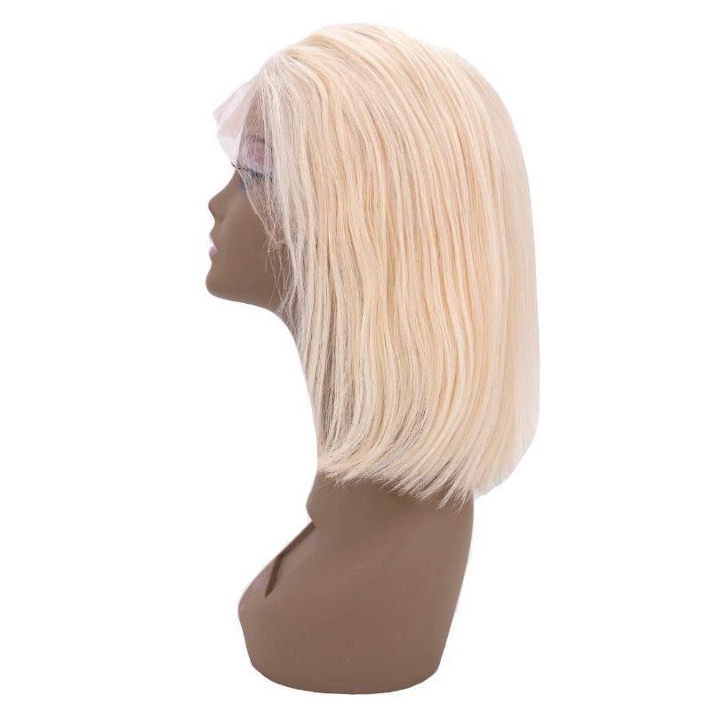 #613 Blonde Straight Bob 13x4 Transparent Lace Human Hair Wig