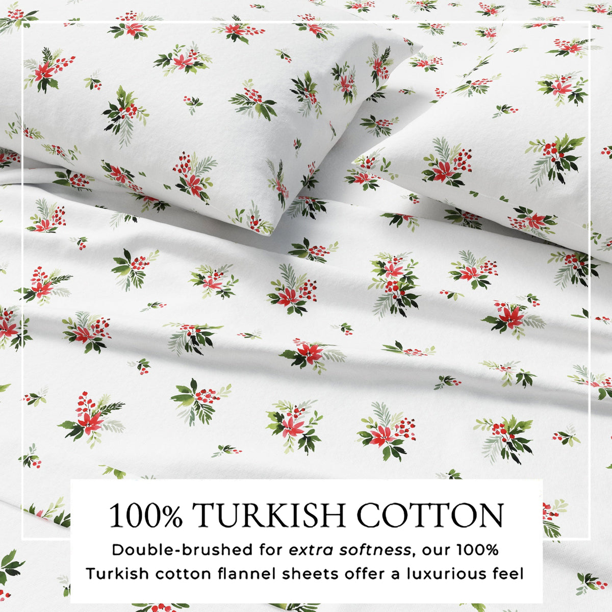 Turkish Cotton Flannel Sheet Set - Elevated Holiday Collection