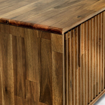 Wooden TV Stand, Fluted