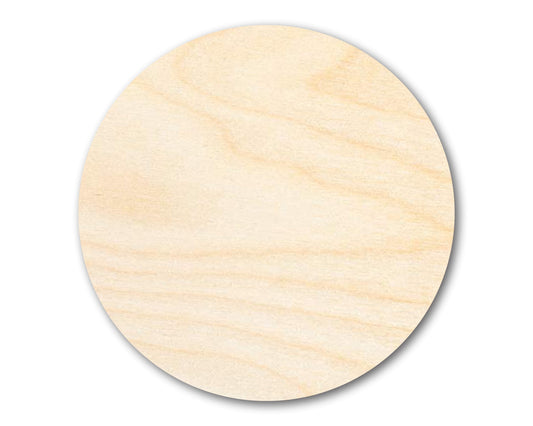 Unfinished Wood Circle Craft Cutout, Round | Up to 36"