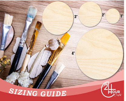 Unfinished Wood Circle Craft Cutout, Round | Up to 36"
