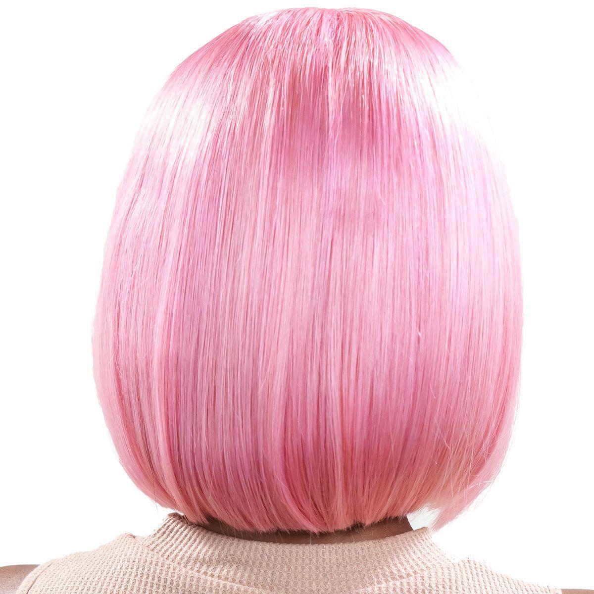 Cotton Candy Pink Bob, Straight 13x4 Transparent Lace Front Human Hair Wig