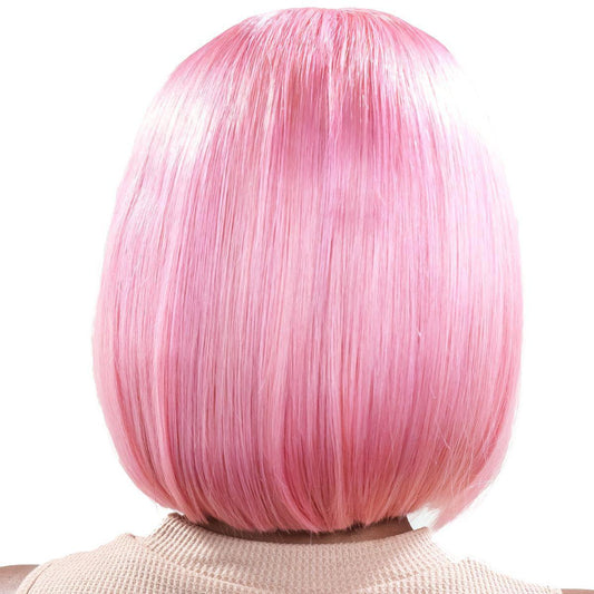 Cotton Candy Pink Bob, Straight 13x4 Transparent Lace Front Human Hair Wig