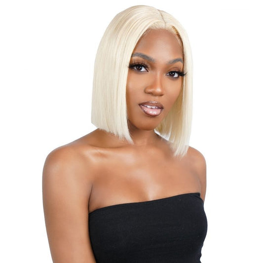 #613 Blonde Straight Bob 13x4 Transparent Lace Human Hair Wig