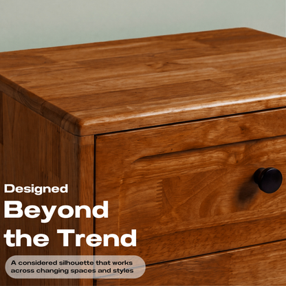 Savana Solid Wood 2-Drawer Nightstand