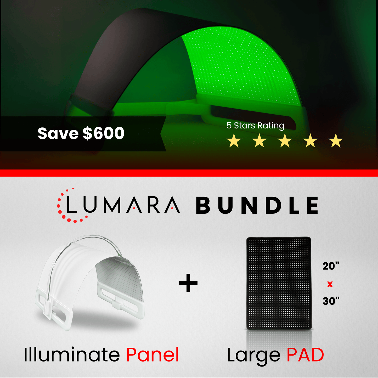 Lumara Illuminate Green Pad System for Recovery and Relaxation Support