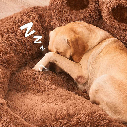Big Paw Plush Washable Dog & Cat Bed