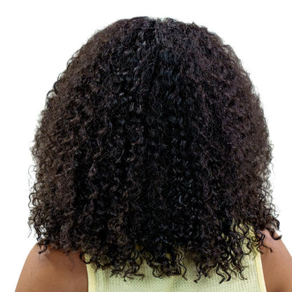 Coffee Textured Curly Bob 13x4 Transparent Lace Front Human Hair Wig