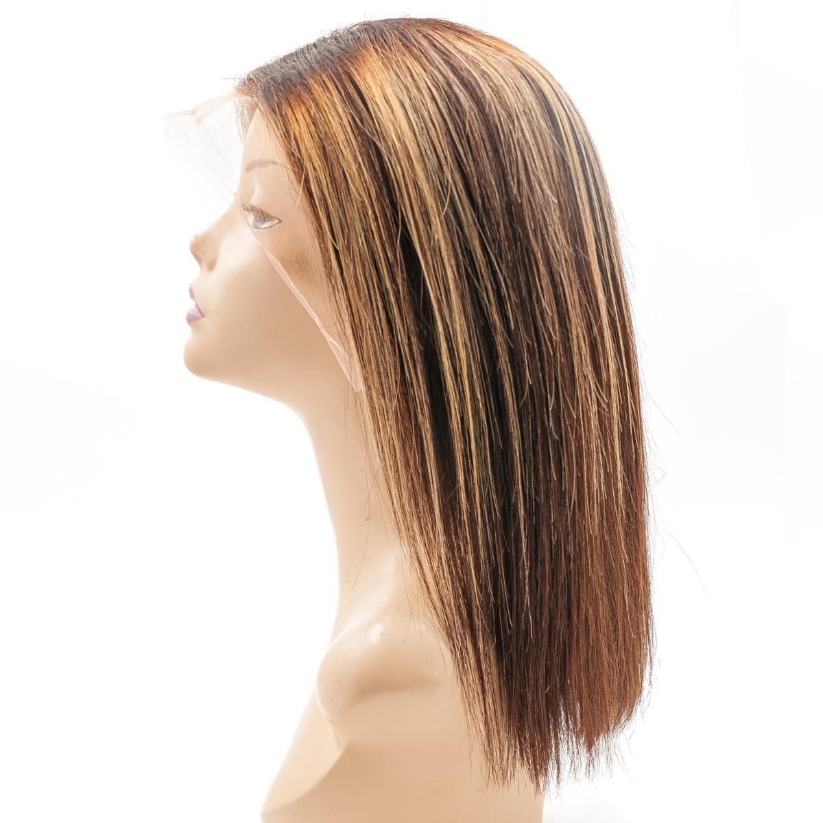 Buttercup Straight Bob 13x4 Transparent Lace Front Human Hair Bob Wig