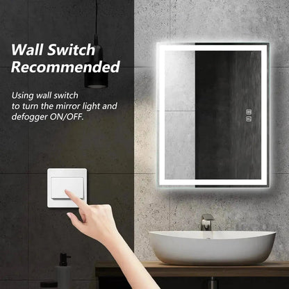 HAUSVITA 36x24" Center Glow LED Bathroom Vanity Mirror