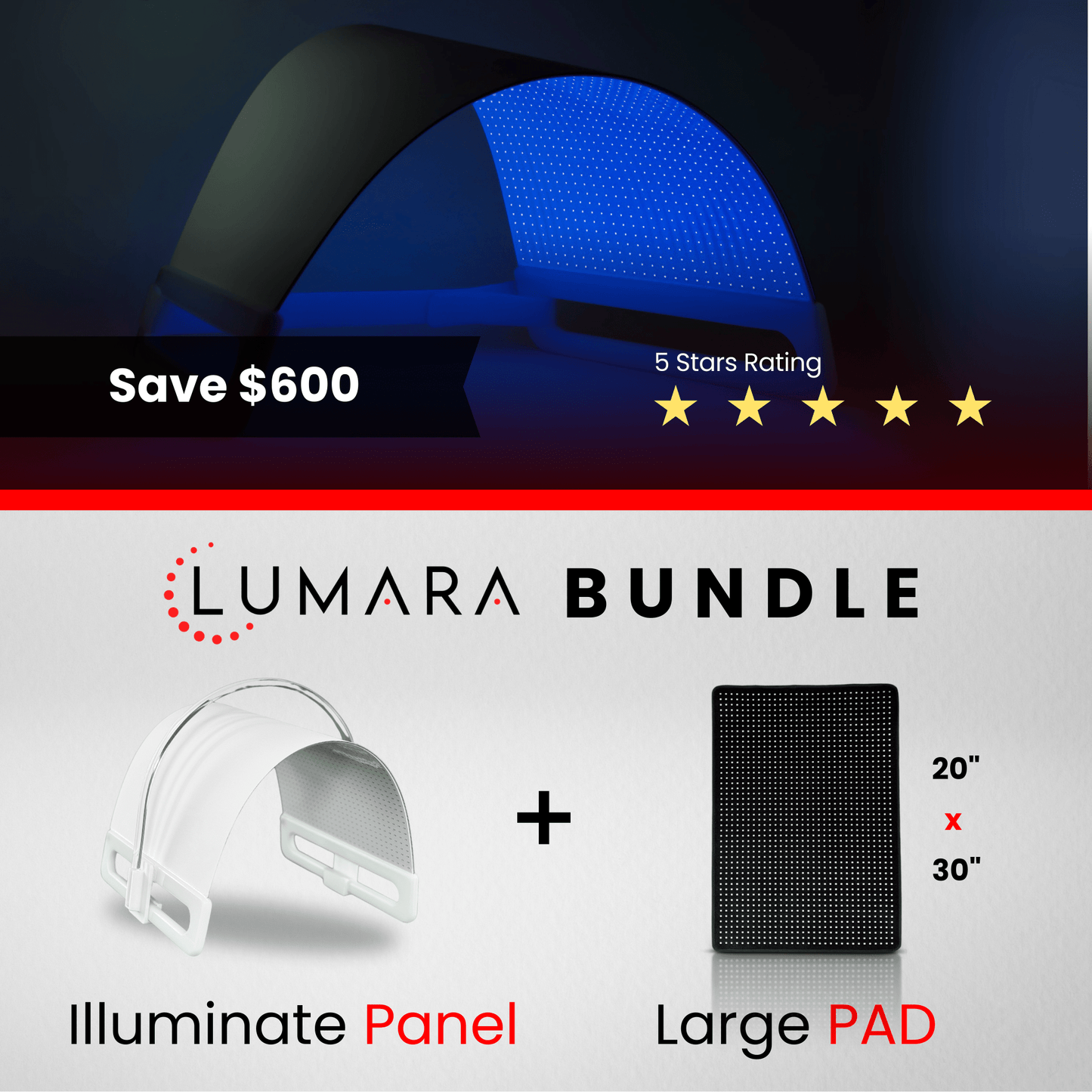 The Lumara Illuminate Blue Light Panel Supports Blemish Prone Skin