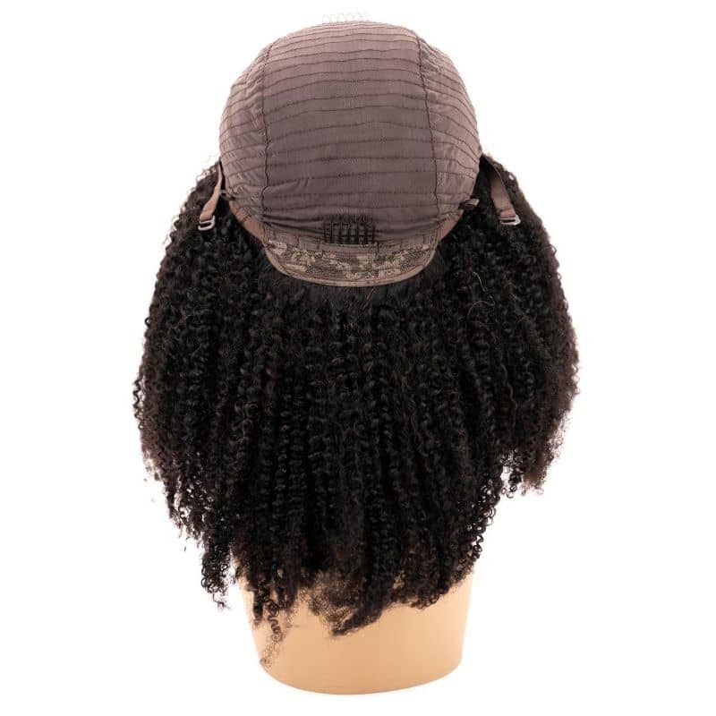 Afro Textured Curly 4x4 Transparent Lace Hair Closure Wig