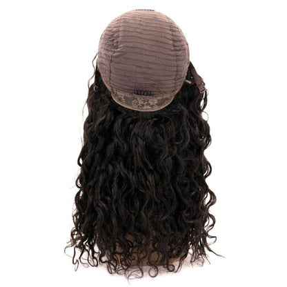 Beach Wave 4x4 Transparent Lace Human Hair Closure Wig