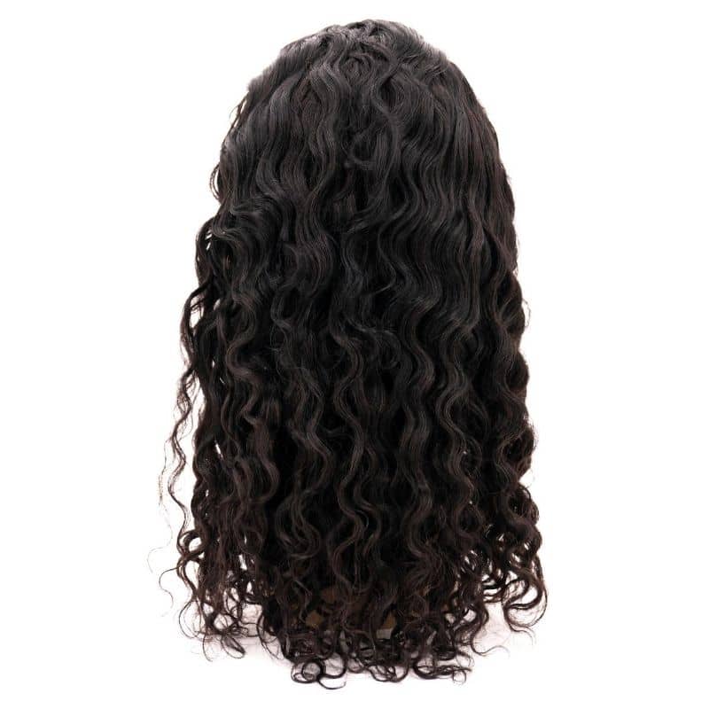 Beach Wave 4x4 Transparent Lace Human Hair Closure Wig