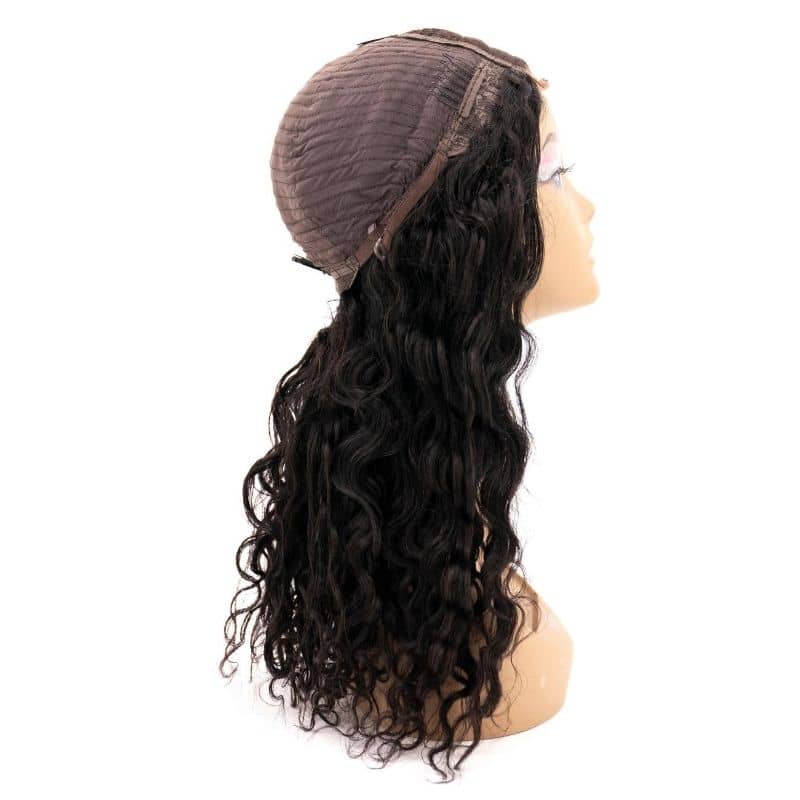 Beach Wave 4x4 Transparent Lace Human Hair Closure Wig