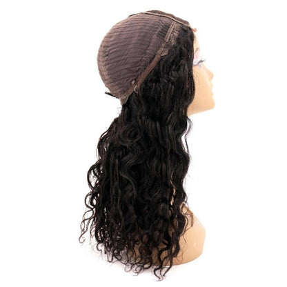 Beach Wave 4x4 Transparent Lace Human Hair Closure Wig