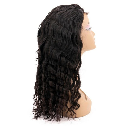 Beach Wave 4x4 Transparent Lace Human Hair Closure Wig