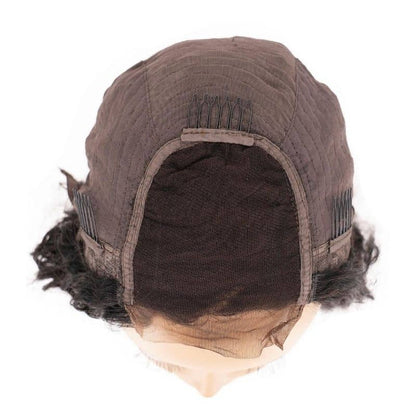 Beach Wave 4x4 Transparent Lace Human Hair Closure Wig