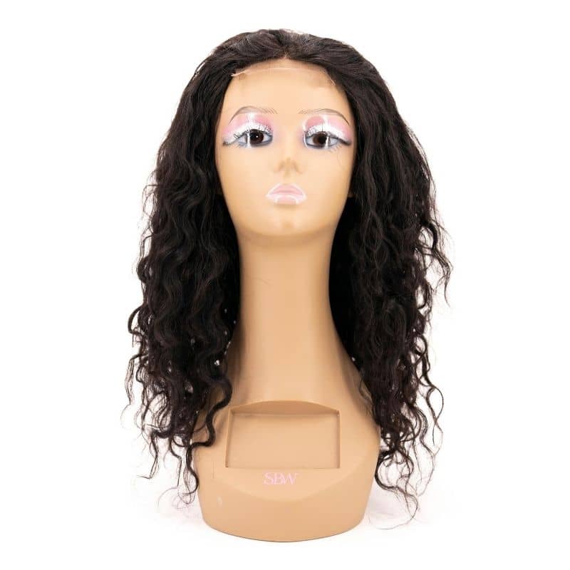 Messy Curl 4x4 Transparent Lace Human Hair Closure Wig