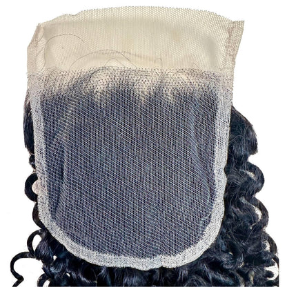 Textured Curly 4x4 Transparent Lace Human Hair Closure