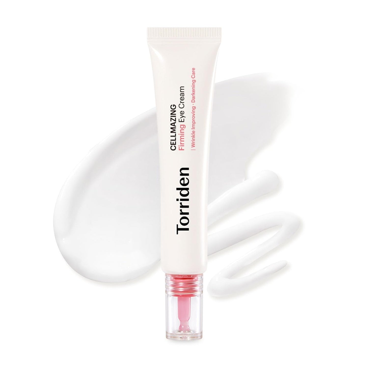 Torriden eye cream tube on a white background