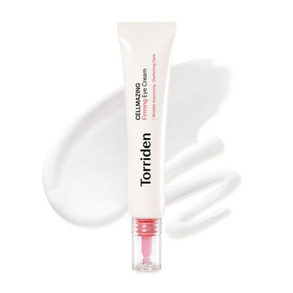 Torriden eye cream tube on a white background