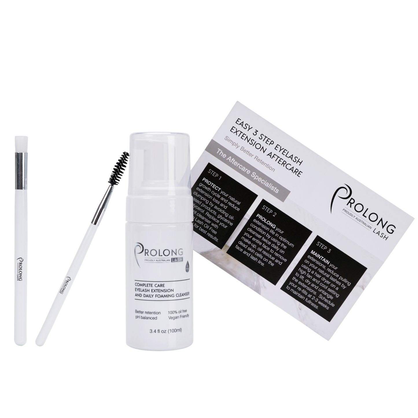 Eyelash Extension Foaming Cleanser Kit, Pre-Mixed