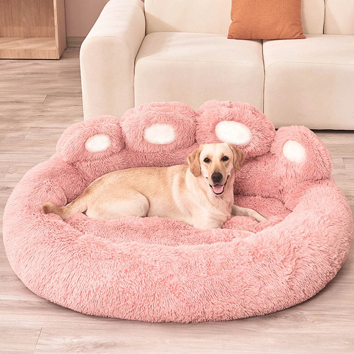 Big Paw Plush Washable Dog & Cat Bed