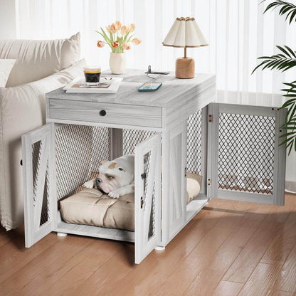 Dog Crate End Table Wtih Drawer