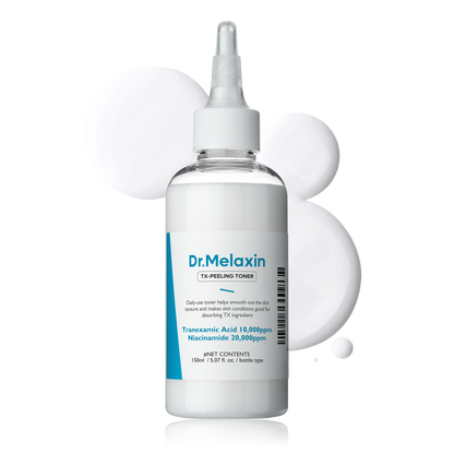 Dr. Melaxin TX-Peeling Toner bottle on a white background