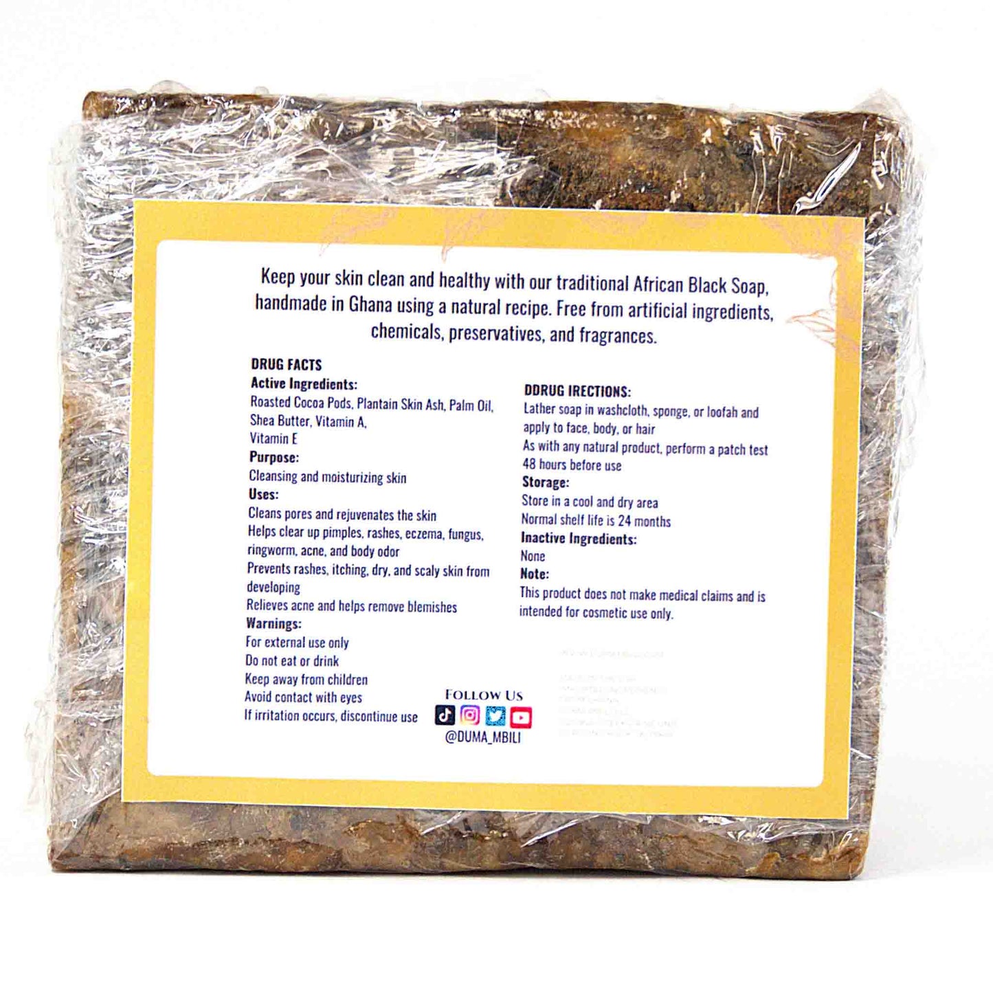 African Black Soap with Natural Ingredients
