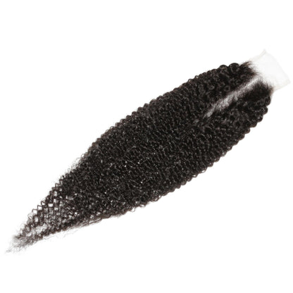 Afro Textured 2x6 Transparent Lace Human Hair Closure