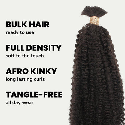 Afro Textured Bulk Braiding Hair