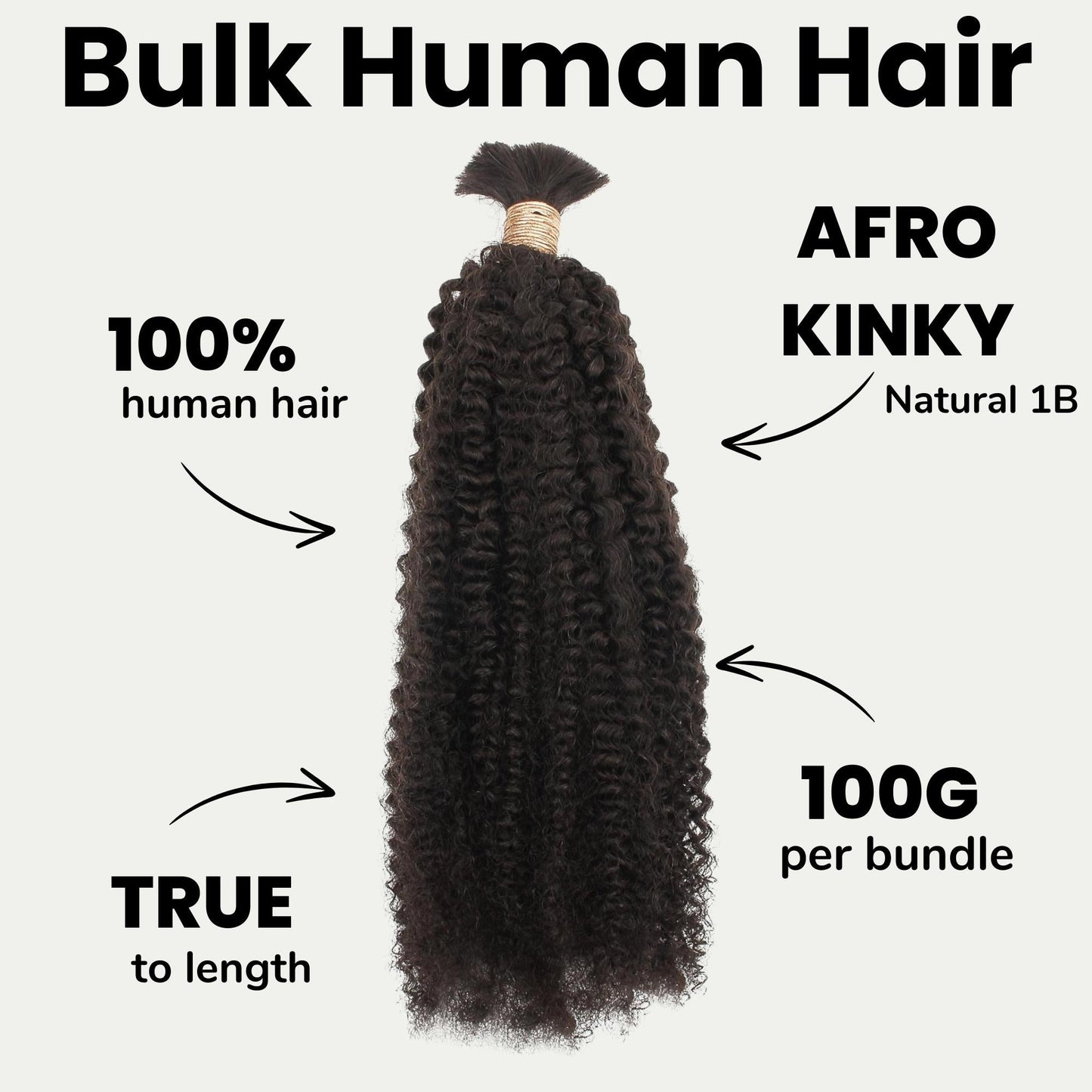 Afro Textured Bulk Braiding Hair