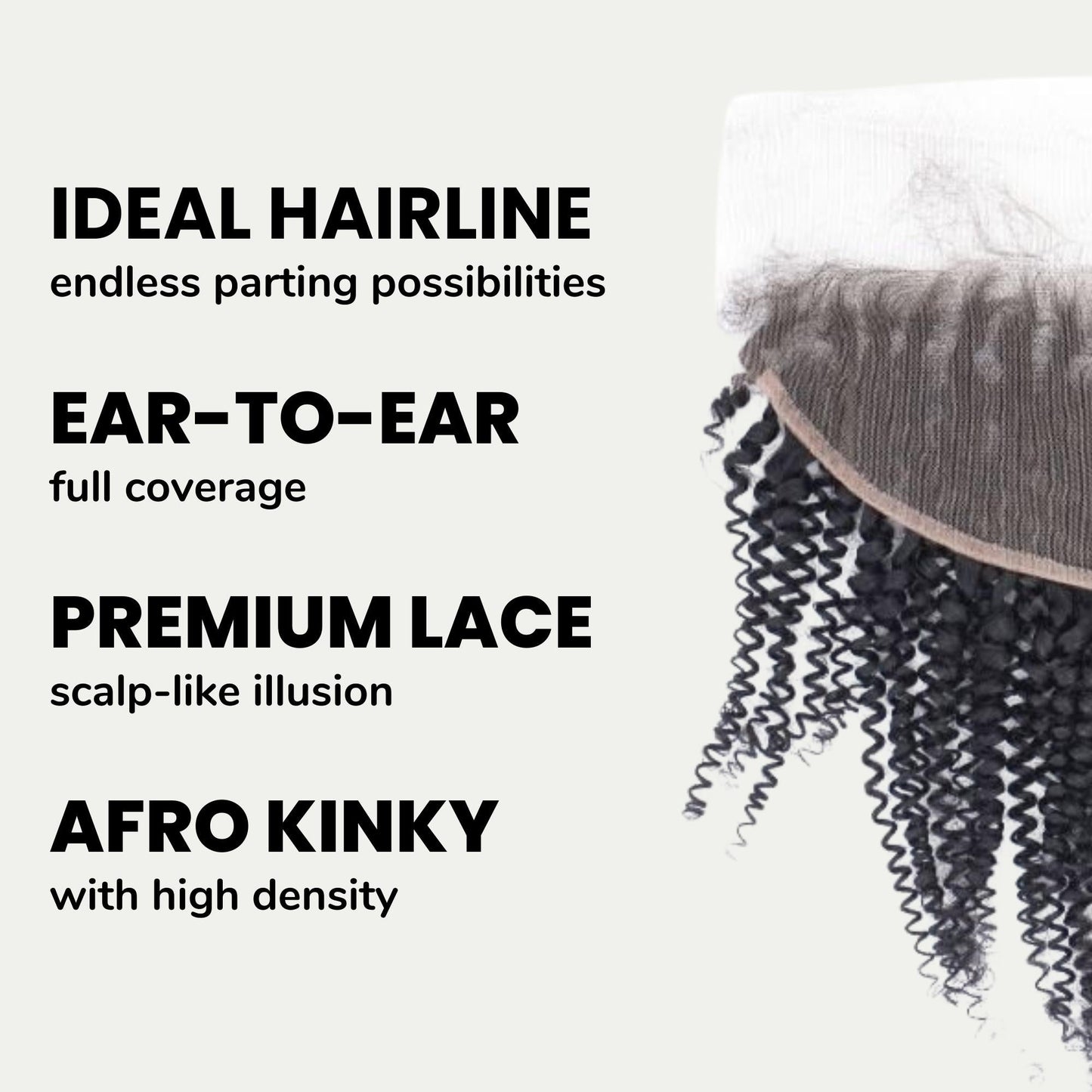 Afro Textured Curly 13x4 Transparent Lace Hair Frontal