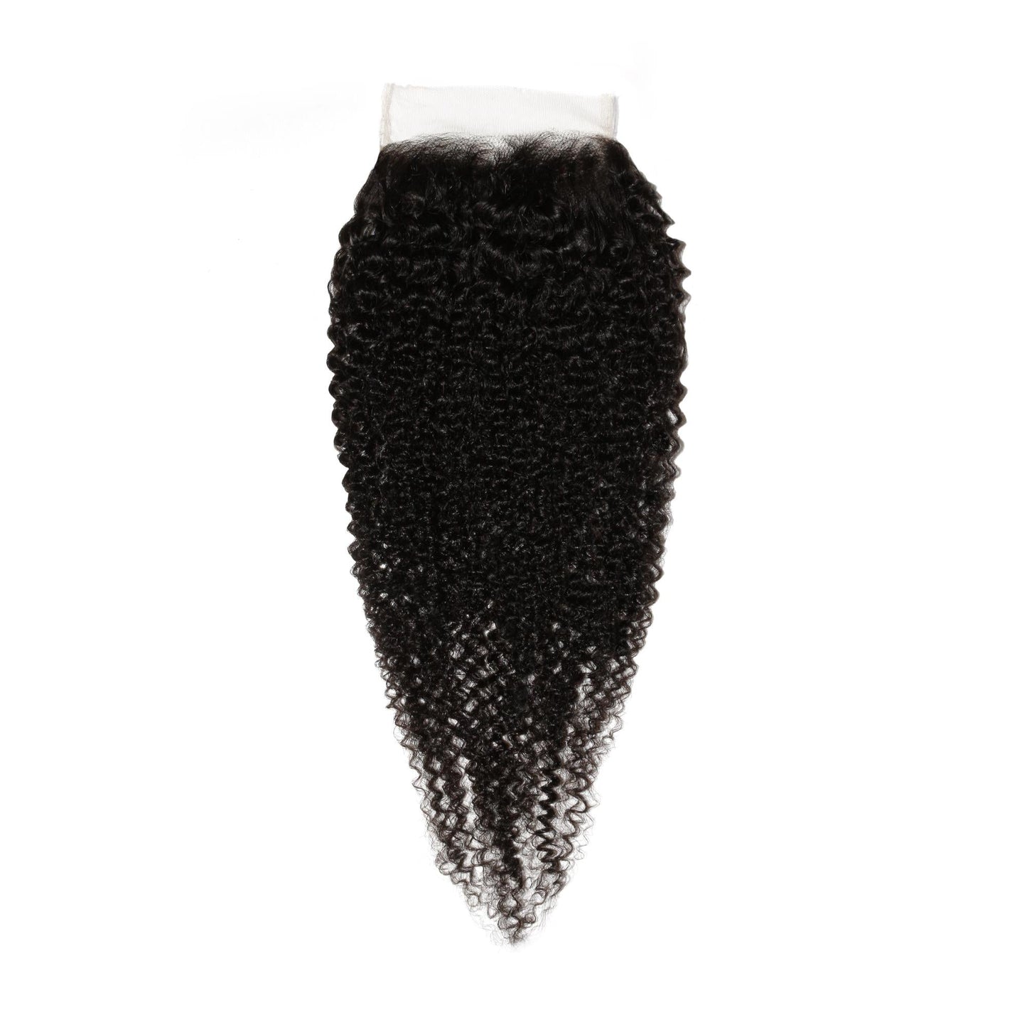 Afro Textured Curly 4x4 Transparent Lace Human Hair Closure