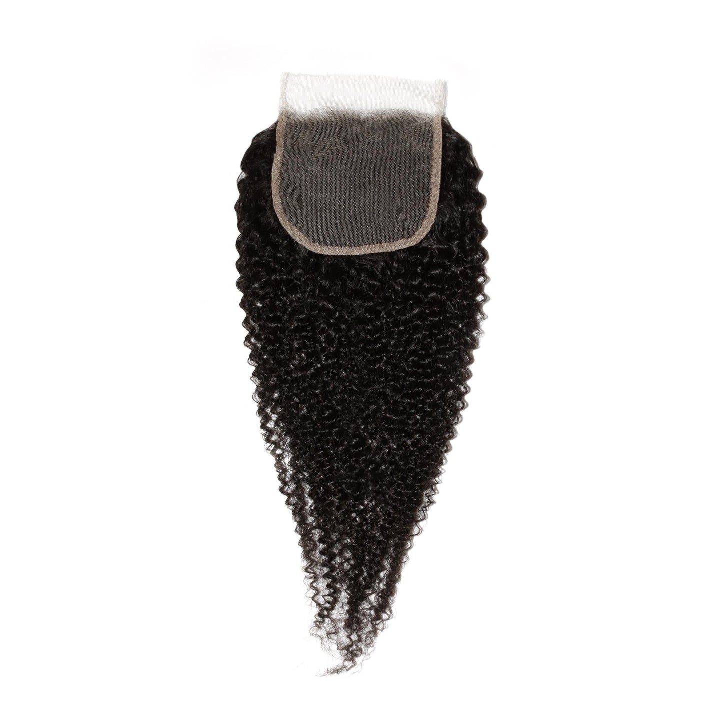 Afro Textured Curly 4x4 Transparent Lace Human Hair Closure