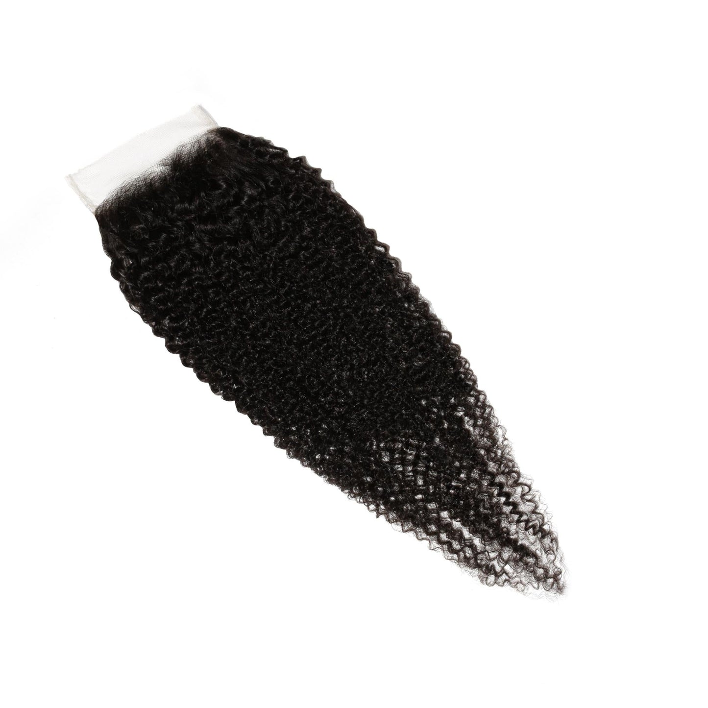 Afro Textured Curly 4x4 Transparent Lace Human Hair Closure