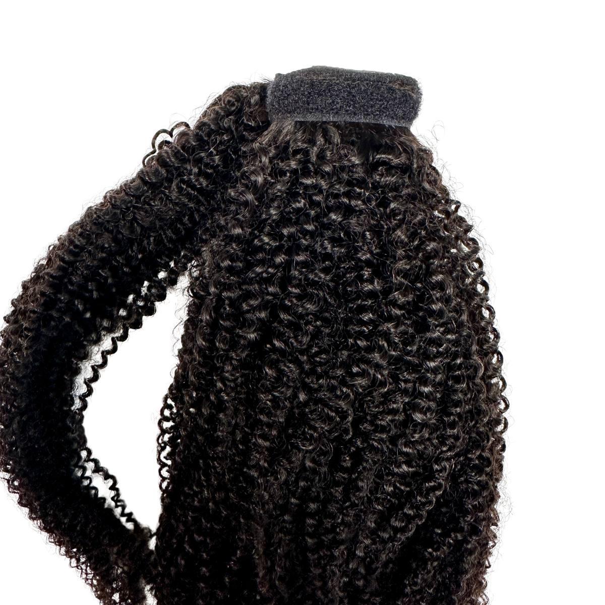 Afro Textured Curly 100% Human Hair Ponytail Extension