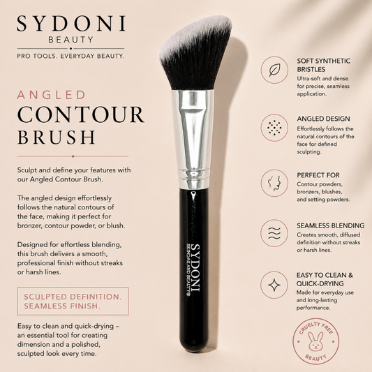 SYDONI ANGLED CONTOUR BRUSH - Ultra Soft Synthetic Hair Bristles