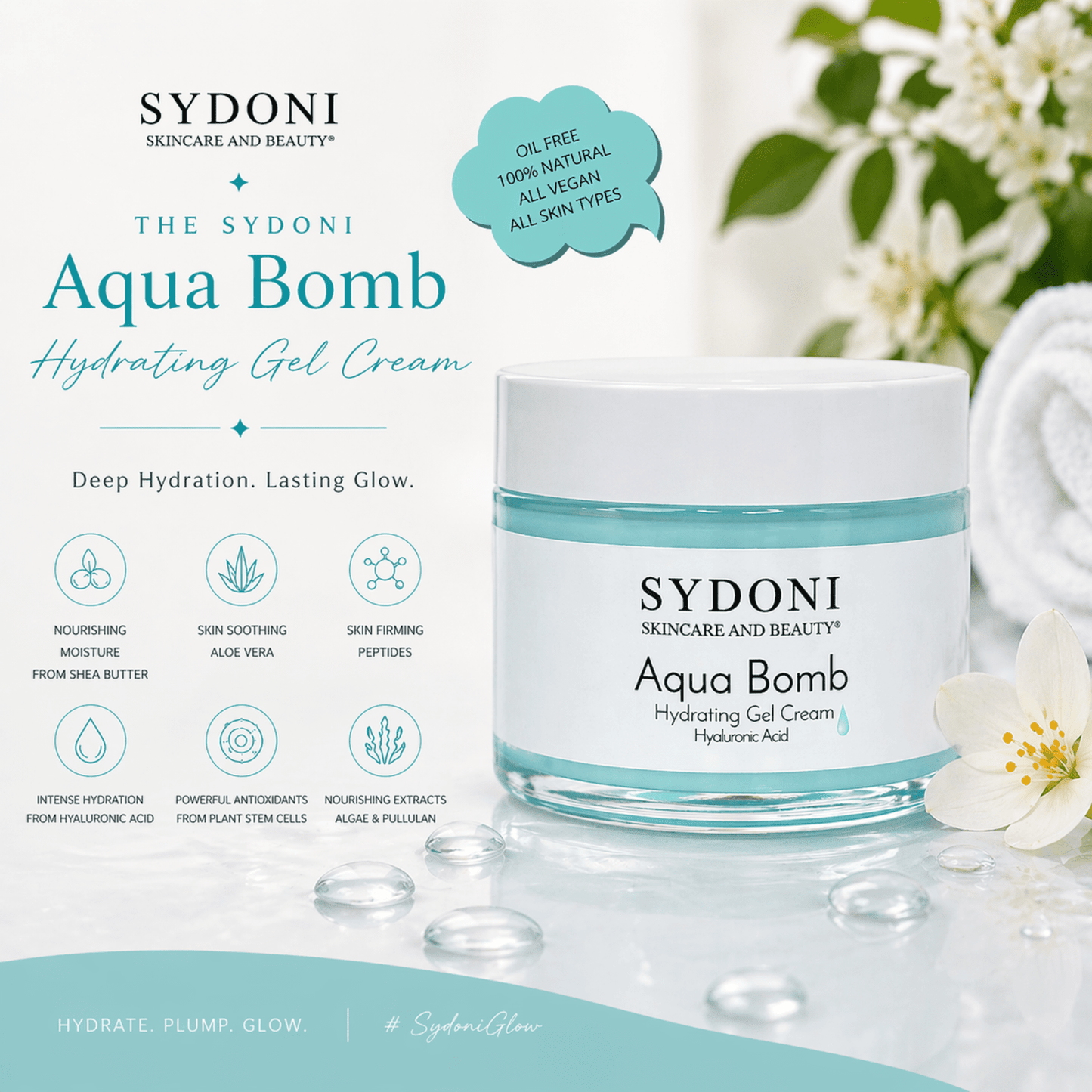 SYDONI Aqua Bomb Hydrating Gel Cream for Deep Hydration