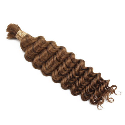 #30 Auburn, Deep Wave Bulk Braiding Hair