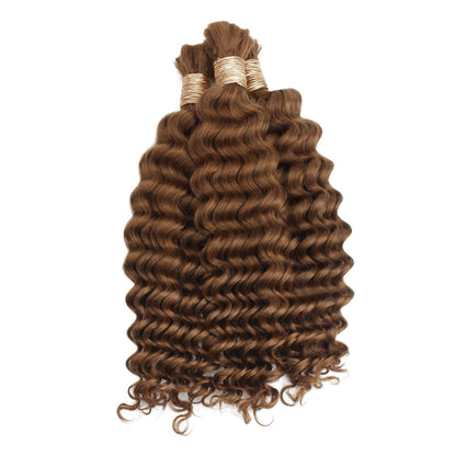 #30 Auburn, Deep Wave Bulk Braiding Hair