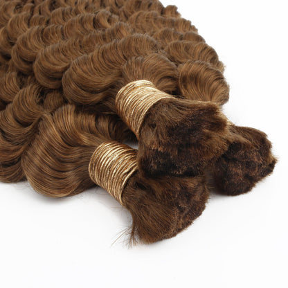 #30 Auburn, Deep Wave Bulk Braiding Hair
