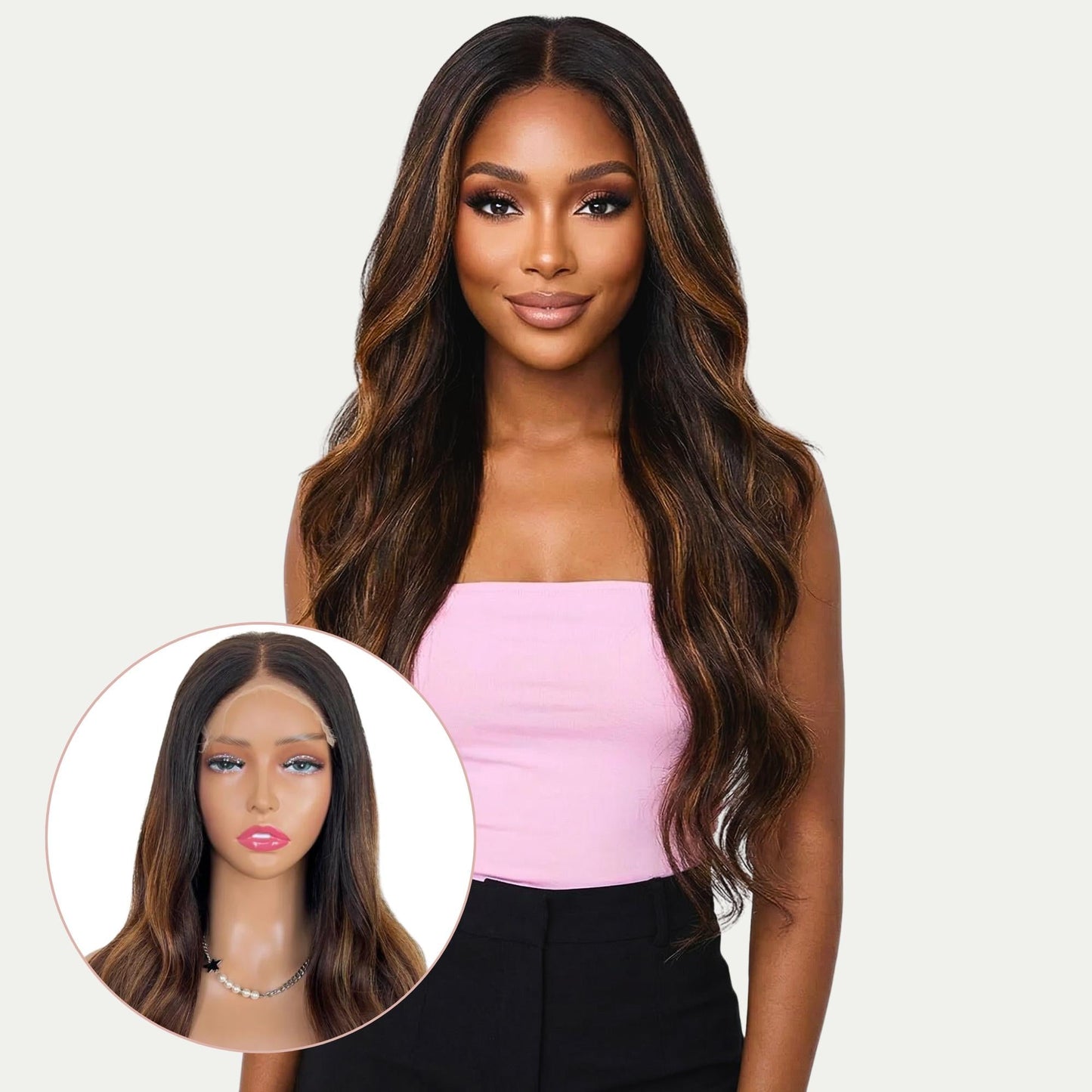 Ava, Glueless | 100% Human Hair Closure Wig, 5x5 HD Lace Professionally Colored