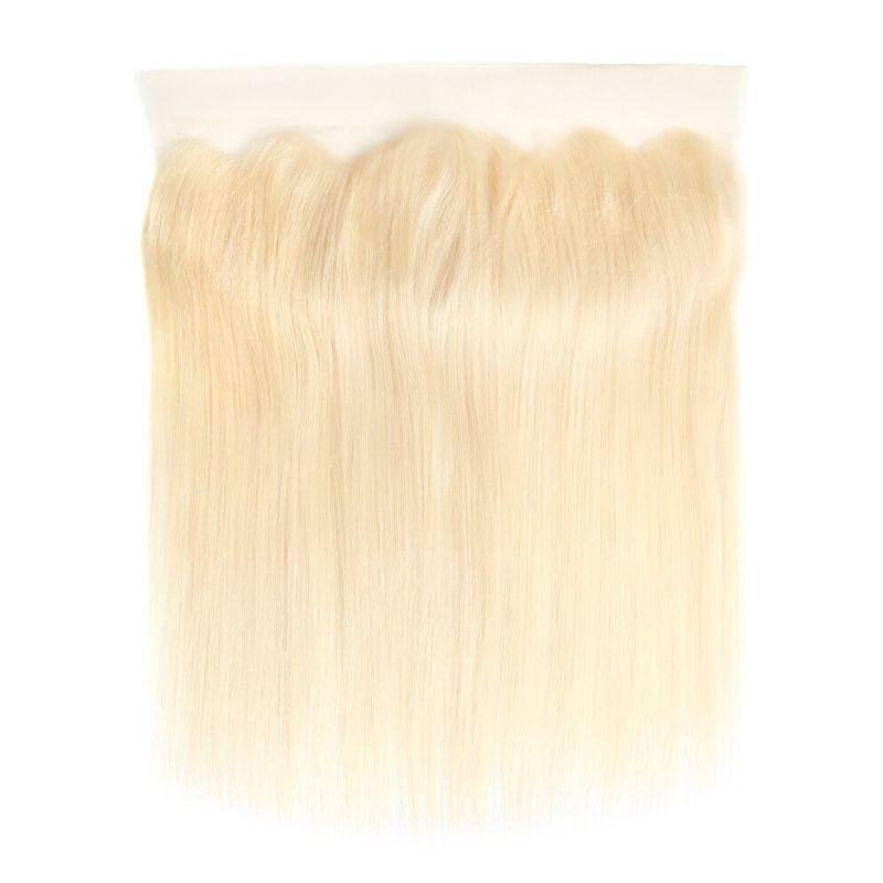 #613 Blonde Straight 13x4 Transparent Lace Human Hair Frontal